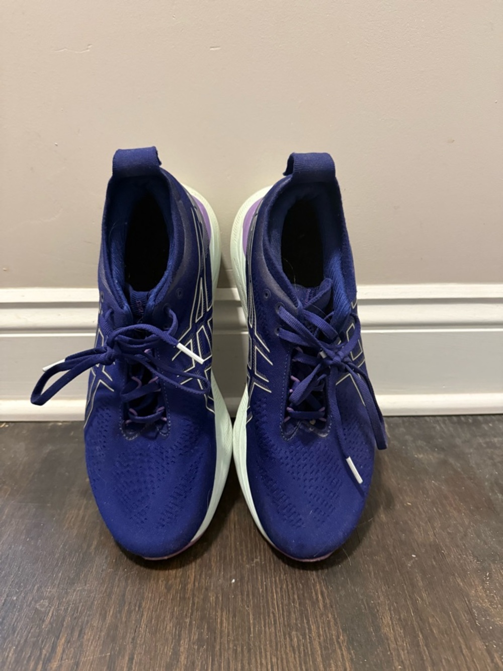 ASICS Gel Nimbus 25 Women’s Dark Blue with Purple & Mint Running Shoes - US 9.5